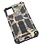 Ntech Hoesje Geschikt Voor Samsung Galaxy A71 (4G) Hoesje - Rugged Extreme Backcover Blaadjes Camouflage met Kickstand - Groen