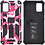 Ntech Hoesje Geschikt Voor Samsung Galaxy A71 (4G) Hoesje - Rugged Extreme Backcover Camouflage met Kickstand - Pink