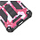 Ntech Hoesje Geschikt Voor Samsung Galaxy S21 Ultra Hoesje - Rugged Extreme Backcover Camouflage met Kickstand - Pink