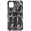 Ntech Hoesje Geschikt voor iPhone 11 Hoesje - Rugged Extreme Backcover Takjes Camouflage met Kickstand - Grijs
