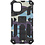 Ntech Hoesje Geschikt voor iPhone 12 Mini Hoesje - Rugged Extreme Backcover Camouflage met Kickstand - Paars