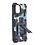 Ntech Hoesje Geschikt voor iPhone 12 Mini Hoesje - Rugged Extreme Backcover Camouflage met Kickstand - Paars