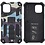 Ntech Hoesje Geschikt voor iPhone 12 Mini Hoesje - Rugged Extreme Backcover Camouflage met Kickstand - Paars