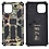 Ntech Hoesje Geschikt voor iPhone 12 Pro Max Hoesje - Rugged Extreme Backcover Blaadjes Camouflage met Kickstand - Groen