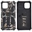 Ntech Hoesje Geschikt voor iPhone 12 Pro Max Hoesje - Rugged Extreme Backcover Takjes Camouflage met Kickstand - Grijs