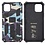 Ntech Hoesje Geschikt voor iPhone 12 (Pro) Hoesje - Rugged Extreme Backcover Camouflage met Kickstand - Paars