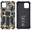 Ntech Hoesje Geschikt voor iPhone 12 (Pro) Hoesje - Rugged Extreme Backcover Blaadjes Camouflage met Kickstand - Groen