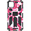 Ntech Hoesje Geschikt voor iPhone 12 (Pro) Hoesje - Rugged Extreme Backcover Camouflage met Kickstand - Pink