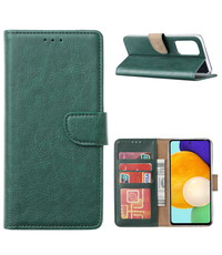 Ntech Samsung A53  / A53s hoesje bookcase Groen - Samsung Galaxy A53 wallet case portemonnee hoesje -  A53 5G Hoes met Pasjeshouder cover