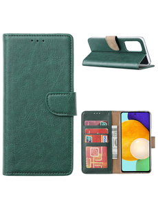 Ntech Samsung A53  / A53s hoesje bookcase Groen - Samsung Galaxy A53 wallet case portemonnee hoesje -  A53 5G Hoes met Pasjeshouder cover
