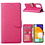 Ntech Hoesje Geschikt Voor Samsung Galaxy A53 / A53s hoesje bookcase Pink - Hoesje Geschikt Voor Samsung Galaxy A53 wallet case portemonnee hoesje - A53 5G Hoes met Pasjeshouder cover