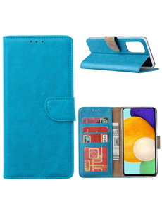 Ntech Samsung A53  / A53s hoesje bookcase Blauw - Samsung Galaxy A53 wallet case portemonnee hoesje -  A53 5G Hoes met Pasjeshouder cover