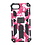 Ntech Hoesje Geschikt voor iPhone 7 Hoesje - Rugged Extreme Backcover Camouflage met Kickstand - Pink