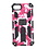 Ntech Hoesje Geschikt voor iPhone 8 Hoesje - Rugged Extreme Backcover Camouflage met Kickstand - Pink