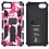 Ntech Hoesje Geschikt voor iPhone 8 Hoesje - Rugged Extreme Backcover Camouflage met Kickstand - Pink