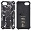 Ntech Hoesje Geschikt voor iPhone 8 Hoesje - Rugged Extreme Backcover Marmer Camouflage met Kickstand - Zwart