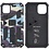 Ntech Hoesje Geschikt voor iPhone 11 Pro Hoesje - Rugged Extreme Backcover Camouflage met Kickstand - Paars