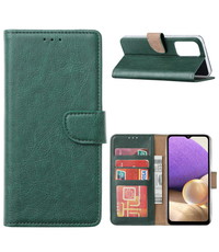 Ntech Samsung A33 hoesje bookcase Groen - Samsung Galaxy A33 wallet case portemonnee hoesje -  A33 5G Hoes met Pasjeshouder cover