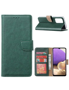 Ntech Samsung A33 hoesje bookcase Groen - Samsung Galaxy A33 wallet case portemonnee hoesje -  A33 5G Hoes met Pasjeshouder cover