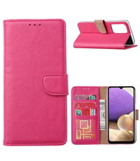 Ntech Samsung A33 hoesje bookcase Pink - Samsung Galaxy A33 wallet case portemonnee hoesje -  A33 5G Hoes met Pasjeshouder cover