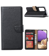 Ntech Samsung A33 hoesje bookcase Zwart - Samsung Galaxy A33 wallet case portemonnee hoesje -  A33 5G Hoes met Pasjeshouder cover