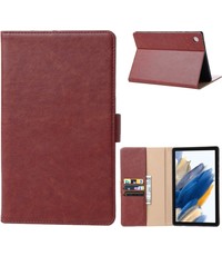 Ntech Samsung Tab A8 Hoes Premium Luxe Leren Bookcase Wine Rood - Samsung Galaxy A8 hoes Boekmodel - Samsung A8 hoesje - Samsung Tab A8 hoes 2022 10.5