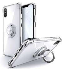 Ntech iPhone XS hoesje silicone met ringhouder