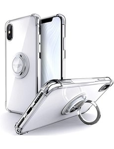 Ntech iPhone XR hoesje silicone met ringhouder