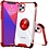 Ntech Hoesje Geschikt voor iPhone 11 Pro hoesje silicone met ringhouder Back Cover case - Transparant/Rood