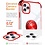 Ntech Hoesje Geschikt voor iPhone 11 Pro Max hoesje silicone met ringhouder Back Cover case - Transparant/Rood