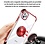 Ntech Hoesje Geschikt voor iPhone 12 Mini hoesje silicone met ringhouder Back Cover case - Transparant/Rood