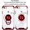 Ntech Hoesje Geschikt voor iPhone 7 hoesje silicone met ringhouder Back Cover case - Transparant/Rood