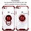 Ntech Hoesje Geschikt voor iPhone 8 hoesje silicone met ringhouder Back Cover case - Transparant/Rood