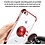 Ntech Hoesje Geschikt voor iPhone 8 hoesje silicone met ringhouder Back Cover case - Transparant/Rood