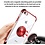 Ntech Hoesje Geschikt voor iPhone 7 Plus hoesje silicone met ringhouder Back Cover case - Transparant/Rood