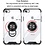 Ntech Hoesje Geschikt voor iPhone 7 Plus hoesje silicone met ringhouder Back Cover case - Transparant/Zwart