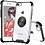 Ntech Hoesje Geschikt voor iPhone 8 Plus hoesje silicone met ringhouder Back Cover case - Transparant/Zwart