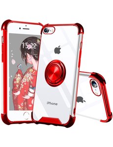 Ntech iPhone 8 Plus hoesje silicone met ringhouder