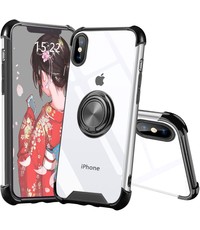 Ntech iPhone X hoesje silicone met ringhouder