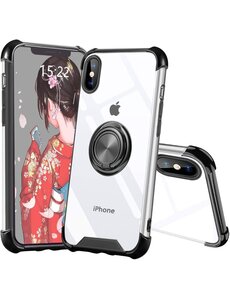Ntech iPhone X hoesje silicone met ringhouder