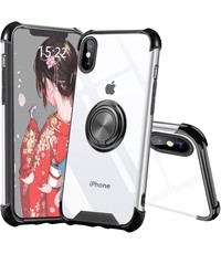 Ntech iPhone XS Max hoesje silicone met ringhouder