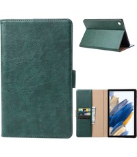 Ntech Samsung Tab A8 Hoes Premium Luxe Leren Bookcase Groen - Samsung Galaxy A8 hoes Boekmodel - Samsung A8 hoesje - Samsung Tab A8 hoes 2022 10.5