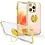 Ntech Hoesje Geschikt voor iPhone 12 hoesje silicone met ringhouder Back Cover case - Transparant/Goud