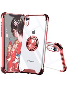 Ntech iPhone X hoesje silicone met ringhouder