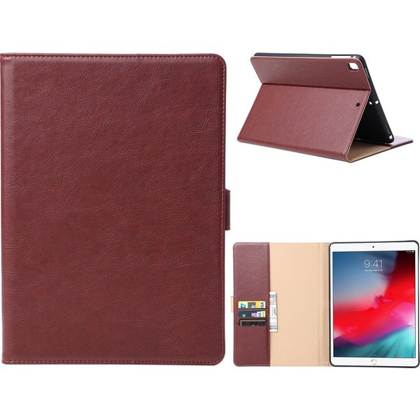 Ntech iPad hoes 6e generatie- iPad Hoes 2017 - iPad hoes 2018 Wine Rood  - iPad 2018 Hoes 9.7 - Hoes iPad 2017 Premium Luex Leren Bookcase Hoes - Ntech