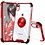 Ntech Hoesje Geschikt voor iPhone XR hoesje silicone met ringhouder Back Cover case - Transparant/Rood