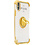 Ntech Hoesje Geschikt voor iPhone X hoesje silicone met ringhouder Back Cover case - Transparant/Goud