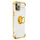 Ntech Hoesje Geschikt voor iPhone 12 hoesje silicone met ringhouder Back Cover case - Transparant/Goud