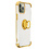 Ntech Hoesje Geschikt voor iPhone 11 Pro hoesje silicone met ringhouder Back Cover case - Transparant/Goud