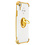 Ntech Hoesje Geschikt voor iPhone XR hoesje silicone met ringhouder Back Cover case - Transparant/Goud